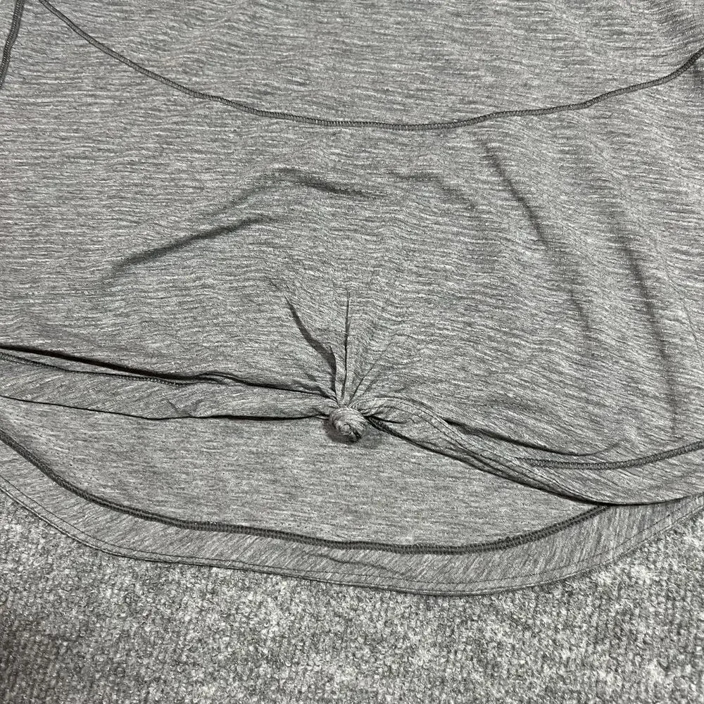 Lululemon Tank Top Womens Medium Gray Racerback Tie Back Lightweight Yoga Gym - Picture 4 of 7